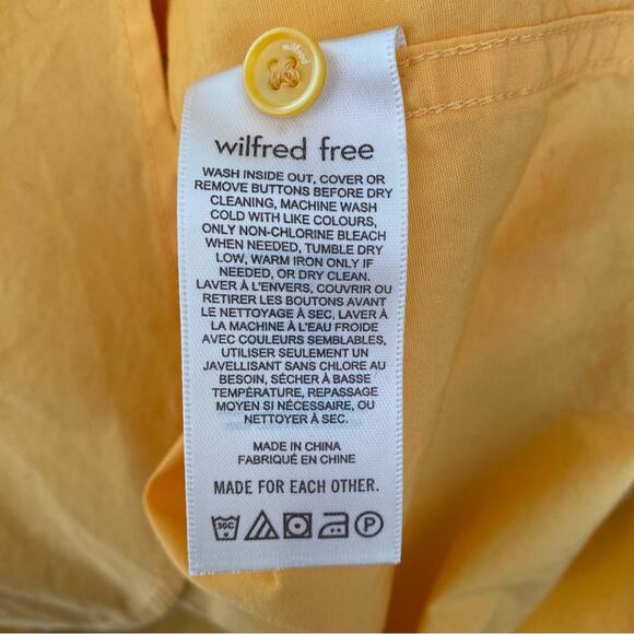 Wilfred Free The Relaxed Shirt Button Down Oversized Tangerine Orange Medium - Picture 8 of 9